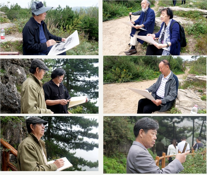 中華靳氏部分書畫名家南太行寫生創作暨第四屆藝術研討會在王莽嶺三寶山莊舉行